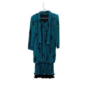 Vintage Virginie Paris Blue Scrunchie Dress